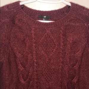 Maroon Braided H&M Sweater